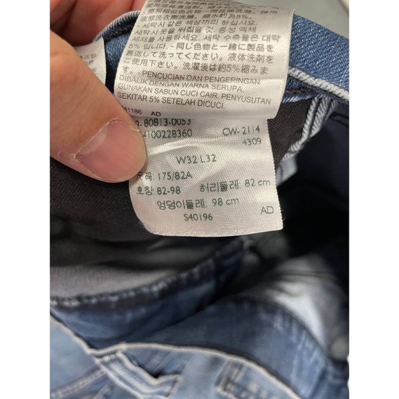 Levis 513 Jeans Mens 32X30 Blue Medium Wash Denim Straight Leg - Picture 7 of 16